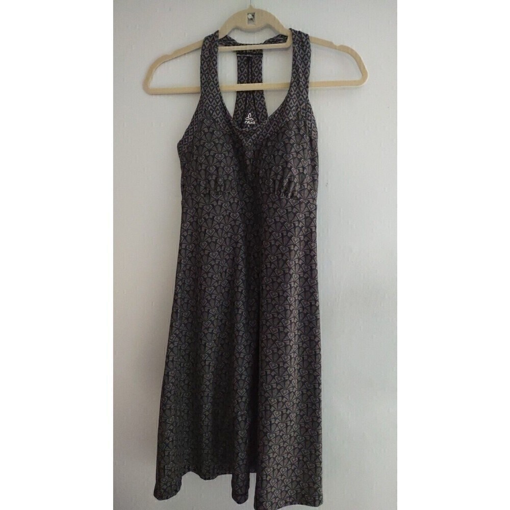 Prana S Cali Racer back Dress Moonstruck Botanica Built in Bra Geometric
